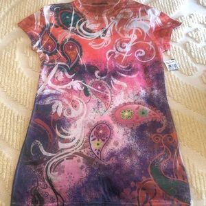 Girl’s Large Burnout Paisley T-Shirt by Maya Brand